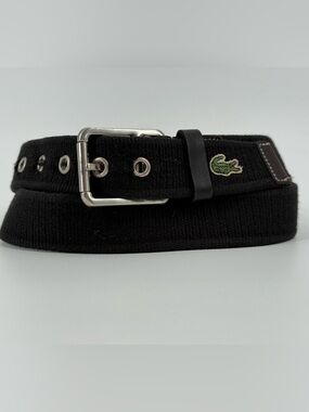 Lacoste Vintage Canvas & Leather Casual Belt 36